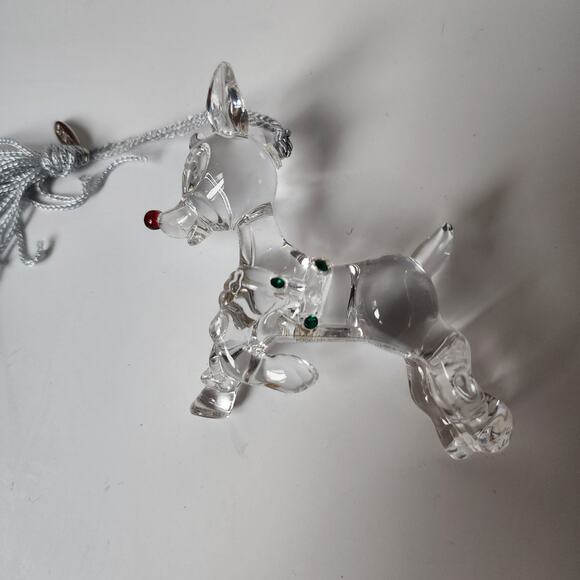 Lenox Crystal Color Gems Rudolph the Red Nosed Reindeer Christmas Ornament - Picture 5 of 7